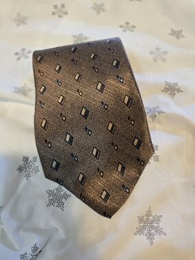 Classic Brown Diamond-Accent Men's Tie